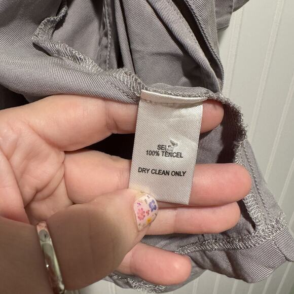 Lulus Lucky Break Light Gray Oversized Jacket Spring Summer Size Medium - Picture 6 of 7